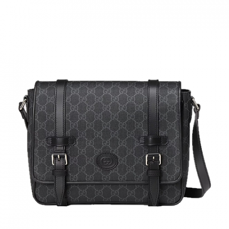 GUCCI 구찌 모노그램 GG 메신저백 - 블랙