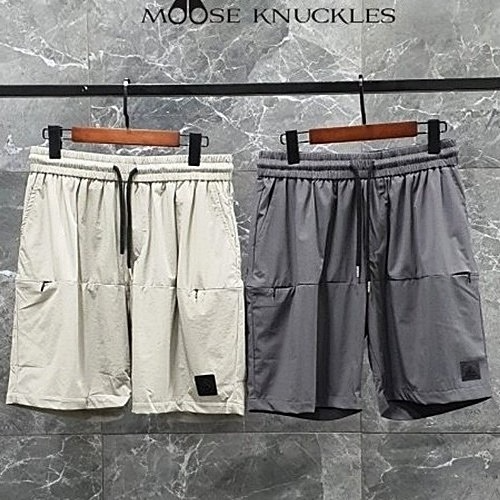 MOOSE KNUCKLES 블랙 패치 베이직 스윔팬츠