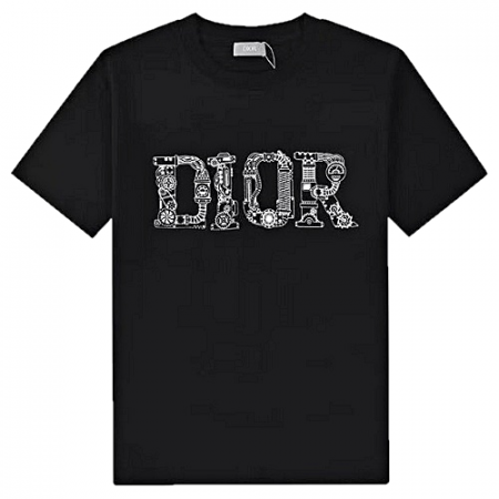 DIOR 메카니칼 로고 티셔츠