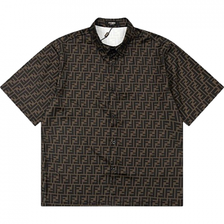 FENDI 패턴로고 숏슬리브 셔츠