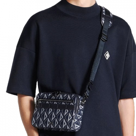 DIOR Diamond 사파리 메신저 백 - 네이비