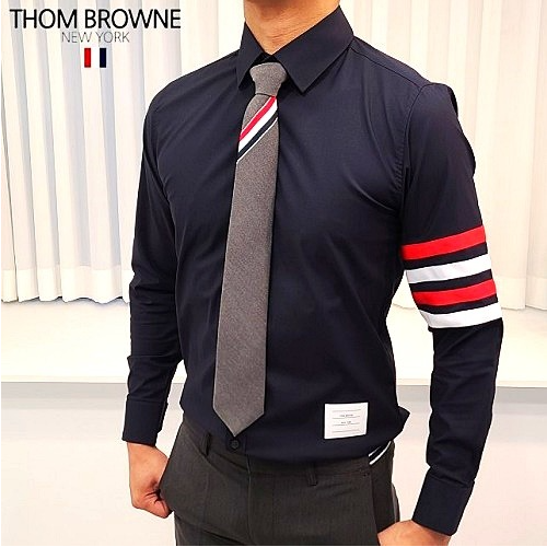 톰브*운 THOME BROWNE 배색완장 스판 셔츠