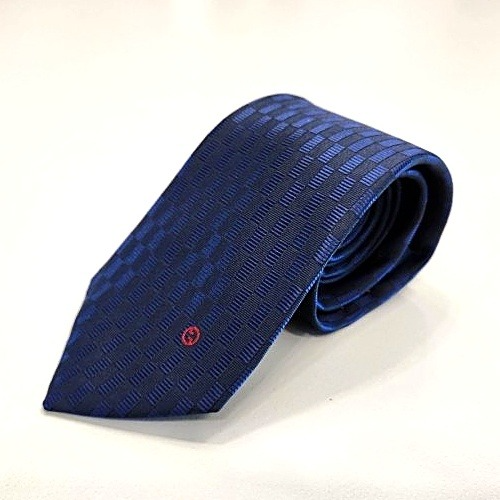 GUCCl 기하학적 자가드 실크 넥타이 - 네이비