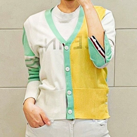 톰브*운 THOME BROWNE 멀티컬러 블럭 가디건