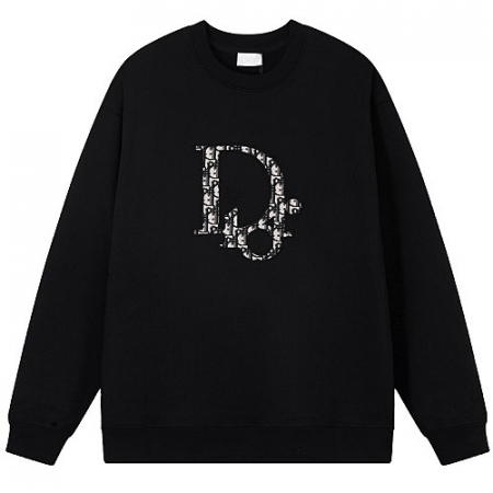 DIOR 로고 캐주얼 핏 롱 슬리브 티셔츠