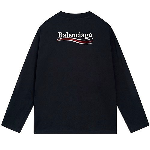 발렌시*가 BALENCIAGA 웨이브 로고 롱슬리브