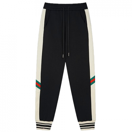 GUCCI 로고 배색 트랙 팬츠