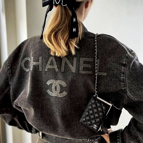 CHANEL 로고 데님 자켓