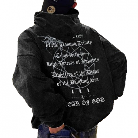 FEAR OF GOD 프린트로고 워싱 후드