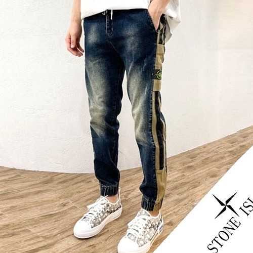 스톤 아일*드 워싱 스판 조거팬츠