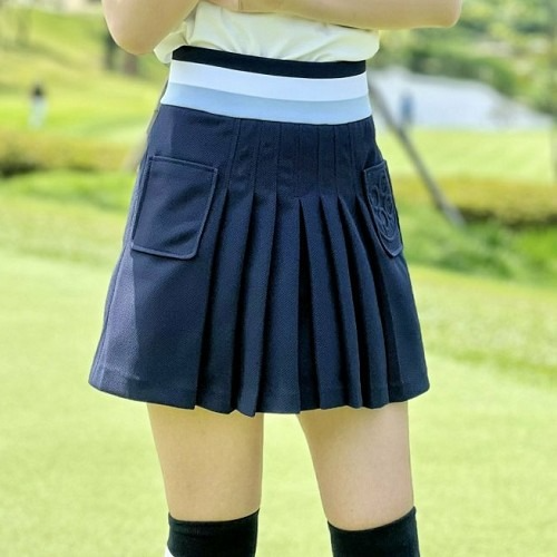 지*어 엘라스틱 밴드 플리츠 스커트 (WOMEN)