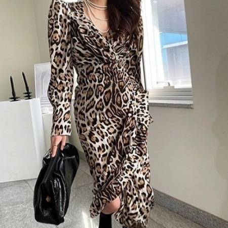 돌체앤가*나 레오 프릴 랩 원피스