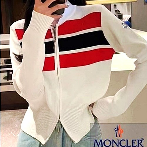 MONCLER 삼색 집업 니트