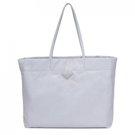 프라다 리나일론 사피아노 레더 쇼퍼백 토트백 - 그레이