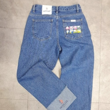 몽클*어 데님 롤업 일자 팬츠