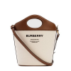 21FW 버버리 POCKET 포켓 로고 프린트 탑핸들 레더 스몰 숄더 버킷백