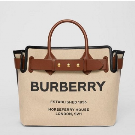 버버리 미디움 캔버스 코튼 트리플 스터드 벨트백