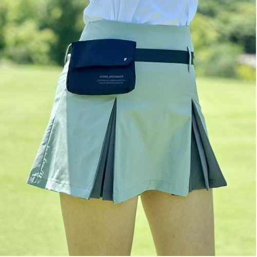 어메이징 *리 에어서킷 벨티드 플리츠 스커트 (WOMAN