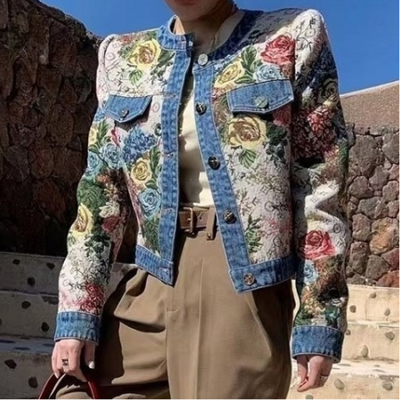 루이*통 플라워 청 데님 자켓