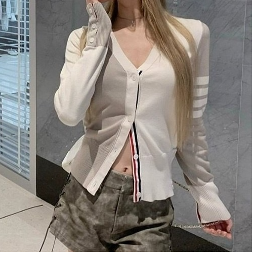 톰브*운 투톤 배색 뉴멀가디건