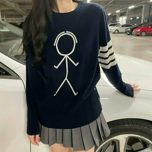 톰브*운 빅 아이콘 4바 니트