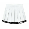 UTAA 틸더 웨이브 스트라이프 플리츠 스커트 - 화이트