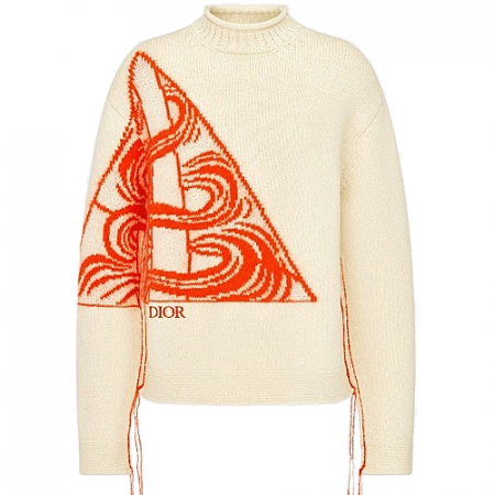 디올 DIOR 블렌드 자카드 스웨터
