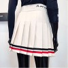 말* 스페이스 버킷 컬러 투라인 플리츠 스커트