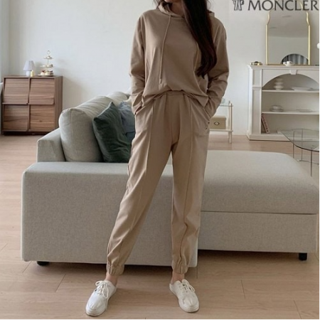 몽클*어 후드 티셔츠 & 밴딩 조거팬츠셋업