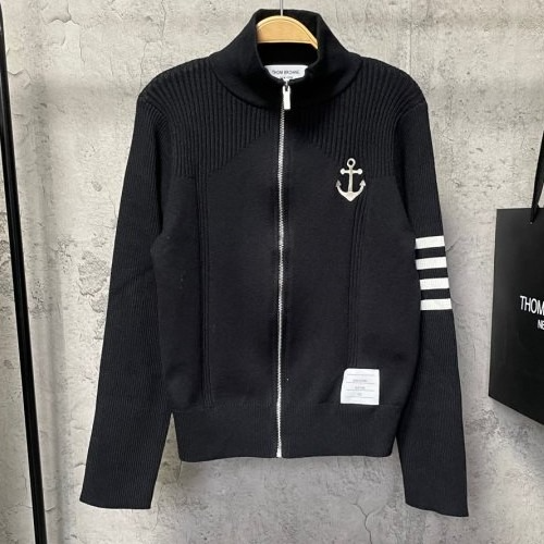 톰브*운 탐 앵커 집업니트