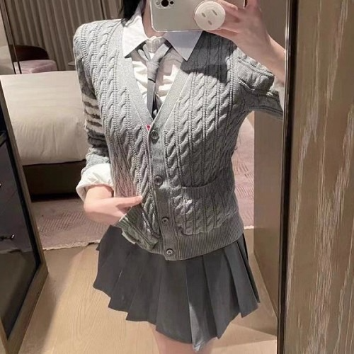 톰브*운 케이블 4선 가디건