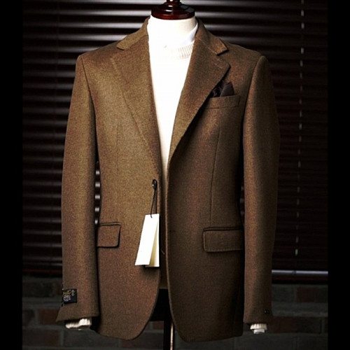 GUCCI 울 캐시미어 트윗재킷 카멜 솔리드