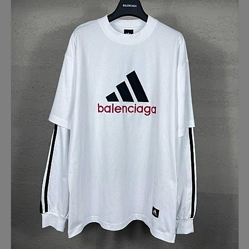 BALENCIAGA x ADIDAS 삼선 레이어드 롱슬리브