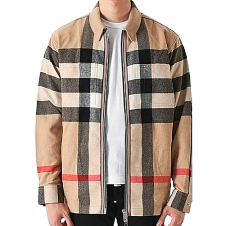 BURBERRY 이그제저레이트 체크 오버 셔츠자켓