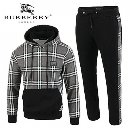 버*리 BURBERRY 전판 체크 후드 트레이닝 셋트
