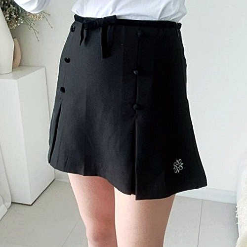 세인트 앤드*스 벨벳 버튼 스커트