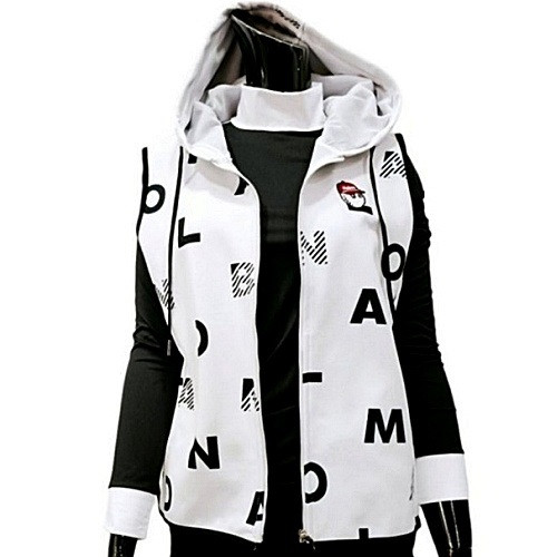 말* 레터팅 후드 베스트