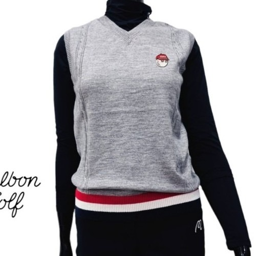 말* 니트 브이 베스트