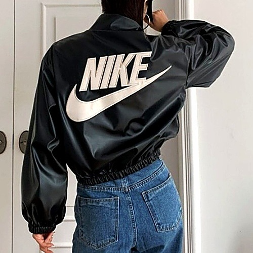 NIKE 백로고 실키 자켓