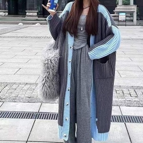 CELI*E 유니 배색가디건