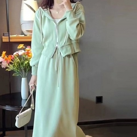 셀*느 투웨이후드 스커트 투피스