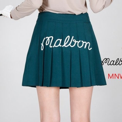 말* 힙로고 플리츠 스커트 치마