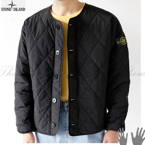 스톤아일*드 오버핏 퀄팅 다이아 경량 가디건