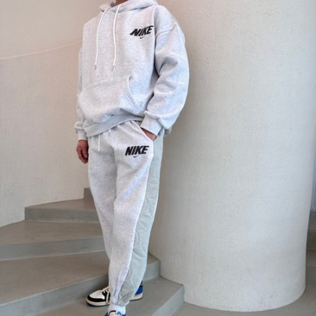 NIKE 항아리 배색 후드+조거 팬츠 세트