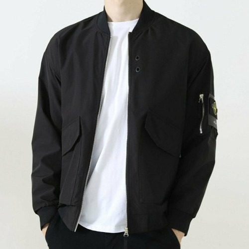 스톤아일*드 로고패치 봄버 자켓