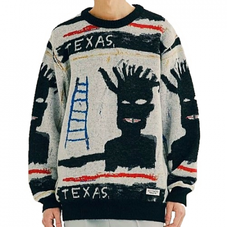 와코마리아 WACKOMARIA x BASQUIAT 텍사스브릿지 스웨터