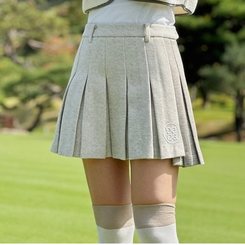 지*어 울 플리츠 스커트 (WOMEN)