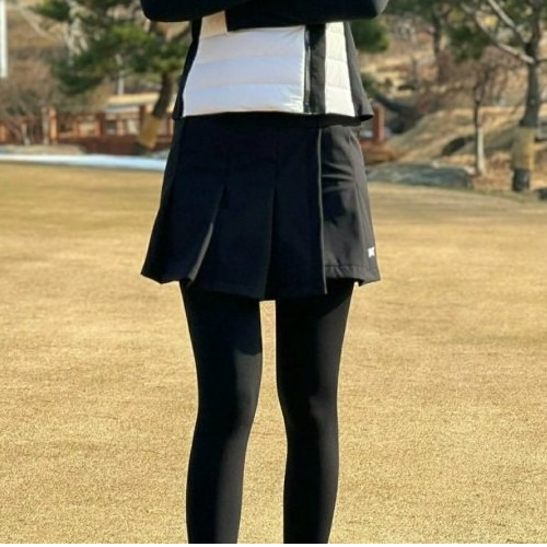 P*G 우먼 윈터 플리츠 쇼트 기모팬츠