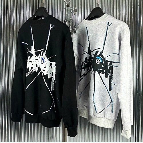 스투시STUSSY 쉐터드 기모 맨투맨