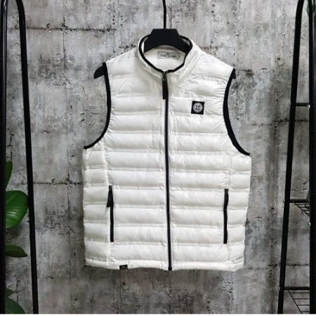 스톤아일*드 사각와패 패딩조끼